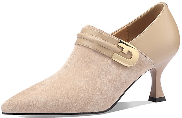 Luiza Barcelos 頭層牛皮 扣飾尖頭 細跟 高跟鞋 6.5cm 女款 Details for Luiza Barcelos 頭層牛皮 扣飾尖頭 細跟 高跟鞋 6.5cm 女款