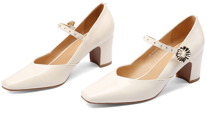 (Women) Luiza Barcelos 'Metal Buckle Pointed-Toe Block Heel' X900912 Purchase (Women) Luiza Barcelos 'Metal Buckle Pointed-Toe Block Heel' X900912