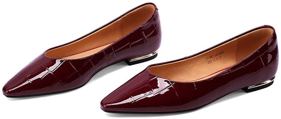 (W) Luiza Barcelos Sepatu Flat Kulit Mengkilap Berujung Lancip X900863 Purchase (W) Luiza Barcelos Sepatu Flat Kulit Mengkilap Berujung Lancip X900863