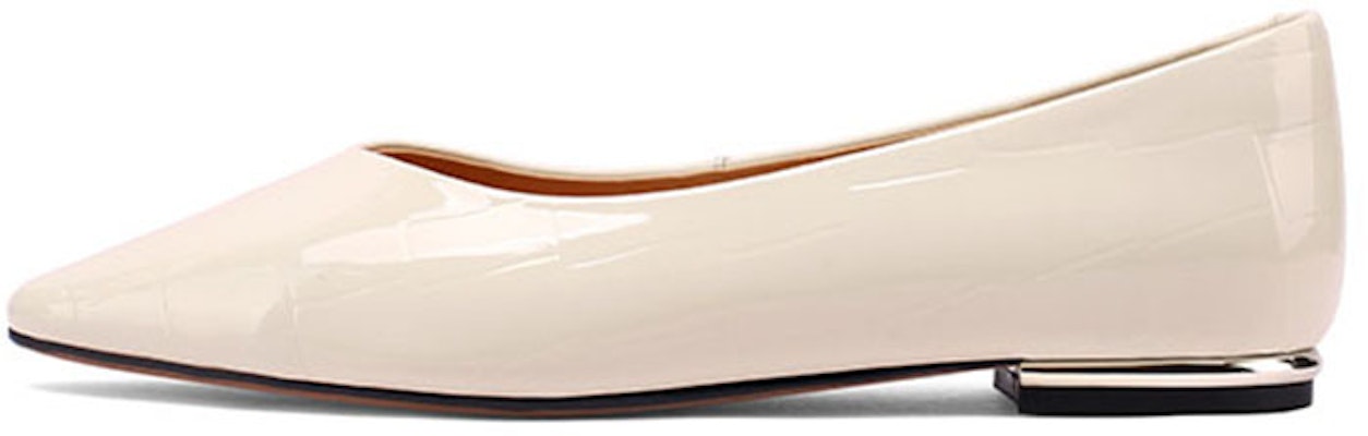 (W) Luiza Barcelos Sepatu Flat Kulit Mengkilap Berujung Lancip X900863 Sizing (W) Luiza Barcelos Sepatu Flat Kulit Mengkilap Berujung Lancip X900863