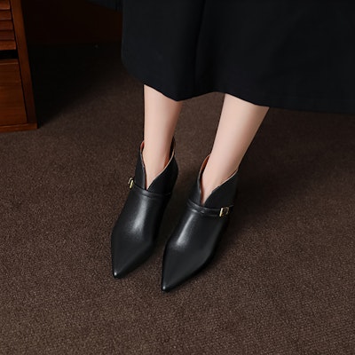 (W) Luiza Barcelos 黑色拉链短靴 X902013 Shop (W) Luiza Barcelos 黑色拉链短靴 X902013