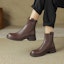 Sizing (W) Luiza Barcelos 棕色复古粗跟踝靴 X902040