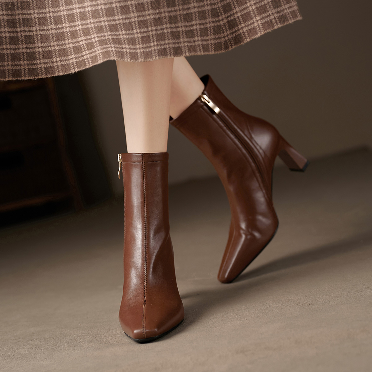 (W) Luiza Barcelos Ankle Boot 'Retro Temperament Brown' 圖 2