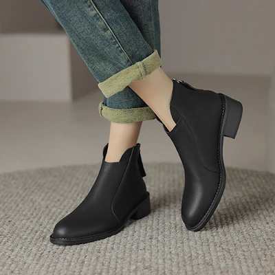 (W) Luiza Barcelos Sepatu Bot Kulit Hitam Pendek X902167 Shop (W) Luiza Barcelos Sepatu Bot Kulit Hitam Pendek X902167