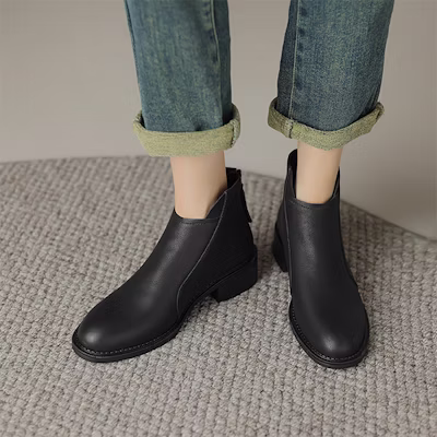 (W) Luiza Barcelos Sepatu Bot Kulit Hitam Pendek X902167 Sizing (W) Luiza Barcelos Sepatu Bot Kulit Hitam Pendek X902167