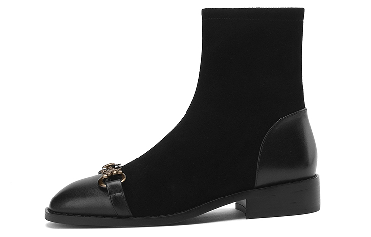 (W) Luiza Barcelos Ankle Boots 'Black Metal Bit'
