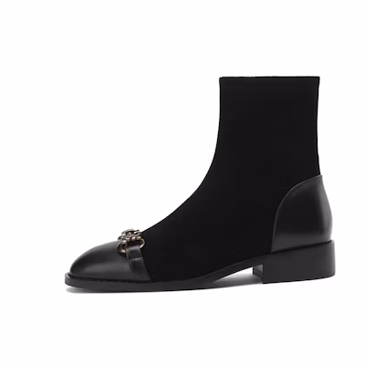 (W) Luiza Barcelos Ankle Boots 'Black Metal Bit'