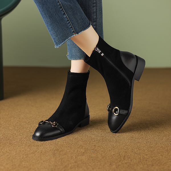 (W) Luiza Barcelos Ankle Boots 'Black Metal Bit' 圖 3