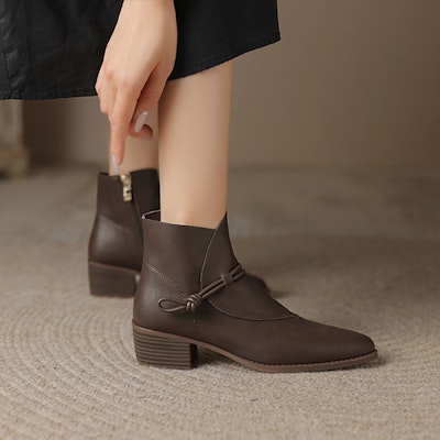 (Women) Luiza Barcelos Ankle Boots 'Dark Brown' X902026 Order (Women) Luiza Barcelos Ankle Boots 'Dark Brown' X902026