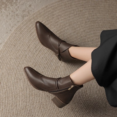(Women) Luiza Barcelos Ankle Boots 'Dark Brown' X902026 Shop (Women) Luiza Barcelos Ankle Boots 'Dark Brown' X902026