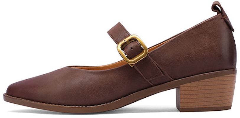 (Women) Luiza Barcelos Ankle Strap Buckle Block Heel 'Leather Pointed Toe' X900837 Buy (Women) Luiza Barcelos Ankle Strap Buckle Block Heel 'Leather Pointed Toe' X900837