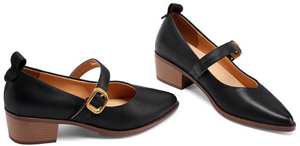 (W) (女性用) ルイザバルセロス アンクルストラップ バックル ブロックヒール 'レザーポインテッドトゥ' X900837 X900837 3