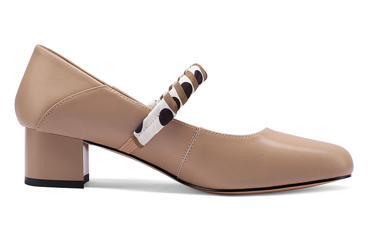 Order (W) Luiza Barcelos珍珠装饰块跟凉鞋 '棕色皮革' X900873