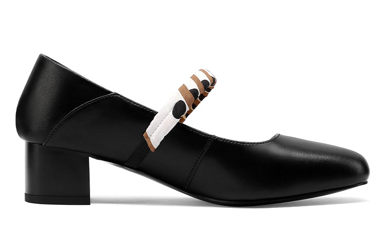 Sizing (W) Luiza Barcelos珍珠装饰块跟凉鞋 '棕色皮革' X900873