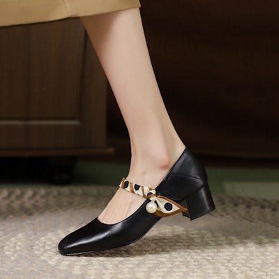 (W) ルイザ バルセロス パールチャーム付きブロックヒールサンダル 'タンレザー' X900873 X900873 2