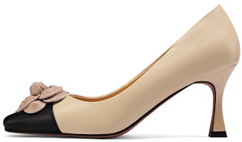 (Women) Luiza Barcelos Carved Sheepskin Pointed Toe High Heel 'Apricot' X900915 (Women) Luiza Barcelos Carved Sheepskin Pointed Toe High Heel 'Apricot' X900915