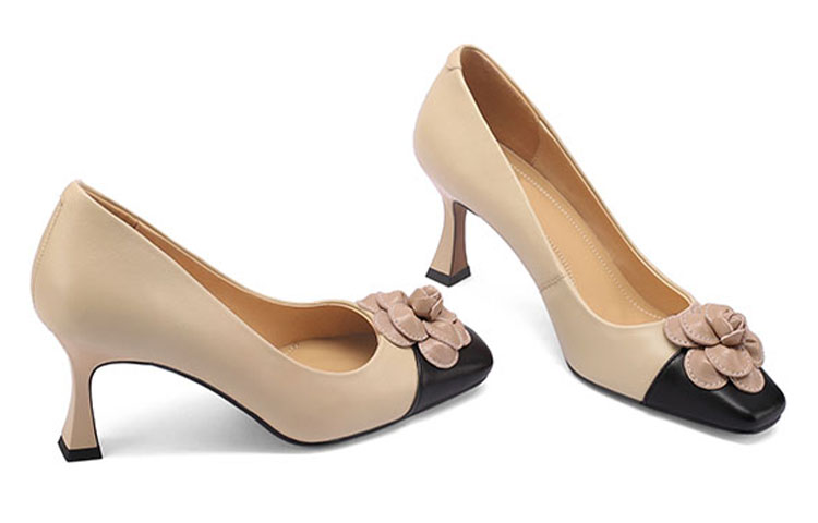 Shop (W) 卢伊莎·巴塞洛斯雕刻羊皮杏色尖头高跟鞋 X900915