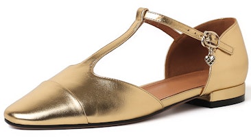 (Women) Luiza Barcelos Casual Chunky Heel 'Gold Buckle Patchwork' XWP1SK0495 (Women) Luiza Barcelos Casual Chunky Heel 'Gold Buckle Patchwork' XWP1SK0495