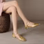Sizing (W) Luiza Barcelos 休闲粗跟 "金扣拼接" XWP1SK0495