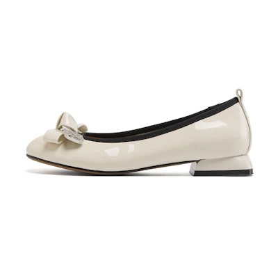 (W) Luiza Barcelos Casual Flat 'Beige Bow'