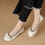 Shop (W) Luiza Barcelos Kasut Flat Kasual 'Beige Bow' X901977