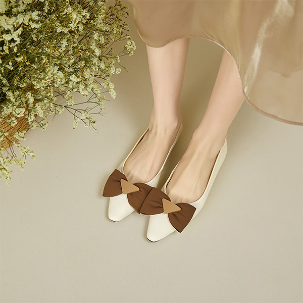 Shop (Women) Luiza Barcelos Casual Flat 'Beige Bow' XWP1SK0207