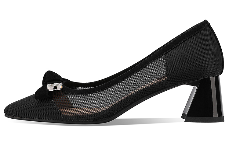 (W) Luiza Barcelos Casual Flat 'Black Bow Cut-Out'