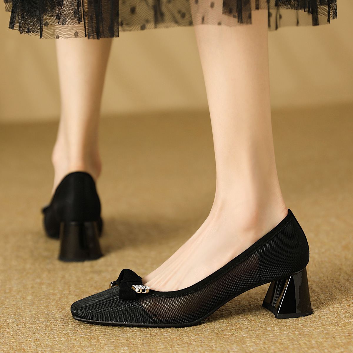 (W) Luiza Barcelos Casual Flat 'Black Bow Cut-Out' 圖 2