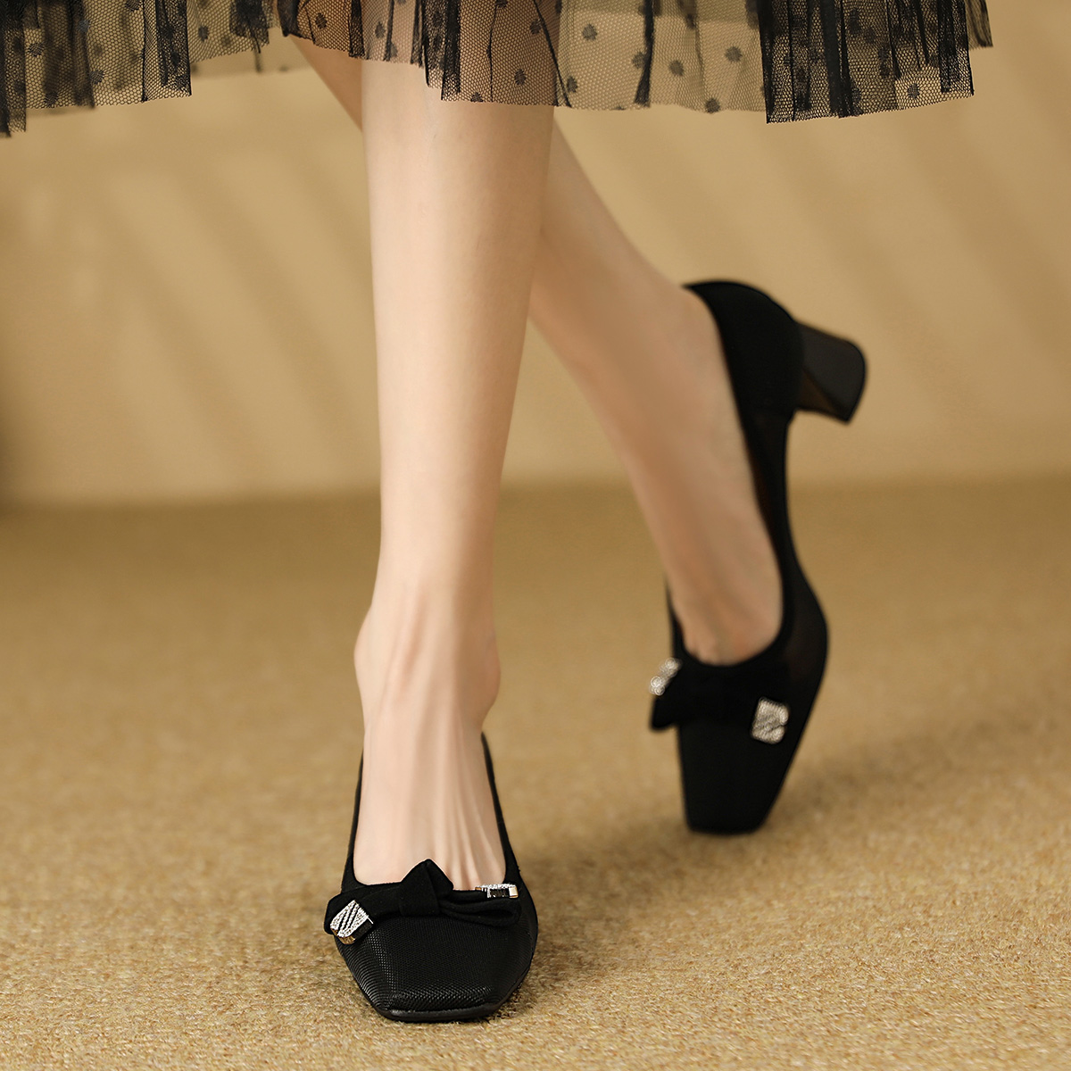 (W) Luiza Barcelos Casual Flat 'Black Bow Cut-Out' 圖 3