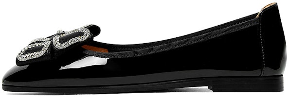 (Women) Luiza Barcelos Casual Flat 'Black Crystal Bow' X901222 (Women) Luiza Barcelos Casual Flat 'Black Crystal Bow' X901222