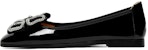 (W) Luiza Barcelos Kasut Rata Kasual 'Black Crystal Bow' X901222