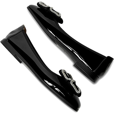 (Women) Luiza Barcelos Casual Flat 'Black Crystal Bow' X901222 Shop (Women) Luiza Barcelos Casual Flat 'Black Crystal Bow' X901222