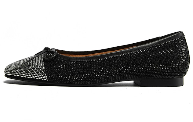 (W) Luiza Barcelos Kasut Flat Kasual 'Black Rhinestone Bow' X901937 Buy (W) Luiza Barcelos Kasut Flat Kasual 'Black Rhinestone Bow' X901937
