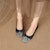 (W) Luiza Barcelos Kasut Flat Kasual 'Black Rhinestone Bow' X901937