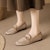 (W) Luiza Barcelos Flat Kasual 'Buckle Besi Suede Coklat' X901935