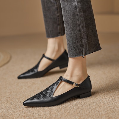 (W) Luiza Barcelos 黑色编织休闲乐福鞋 X901318 Order (W) Luiza Barcelos 黑色编织休闲乐福鞋 X901318