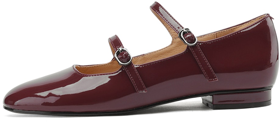 (W) Luiza Barcelos Loafer Kasual 'Burgundy Patent Double Buckle' X901915 Buy (W) Luiza Barcelos Loafer Kasual 'Burgundy Patent Double Buckle' X901915