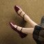 Lookbook (W) Luiza Barcelos Loafer Kasual 'Burgundy Patent Double Buckle' X901915