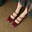 Sizing (W) Luiza Barcelos Loafer Kasual 'Burgundy Patent Double Buckle' X901915