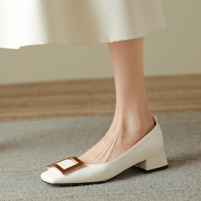 (W) Luiza Barcelos 3.5厘米金属扣休闲乐福鞋 X901606 2