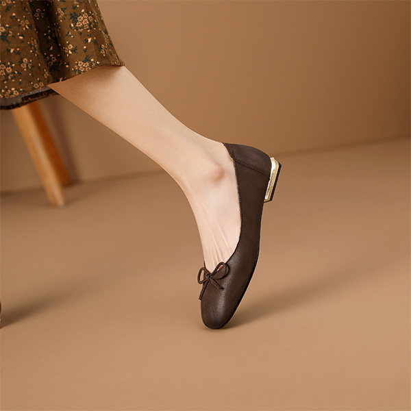 Lookbook (W) Sepatu Santai Luiza Barcelos 'Elegan Retro Sederhana Coklat Tua' XWP1SK0189