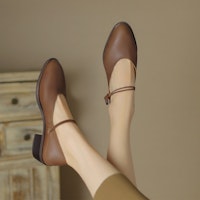 Luiza Barcelos 頭層牛皮 簡約復古 女士休閒單鞋 女款 Order Luiza Barcelos 頭層牛皮 簡約復古 女士休閒單鞋 女款