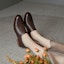 Details for (W) Luiza Barcelos Sepatu Kasual 'Brown Delicate Carving Chunky Heel' X901150
