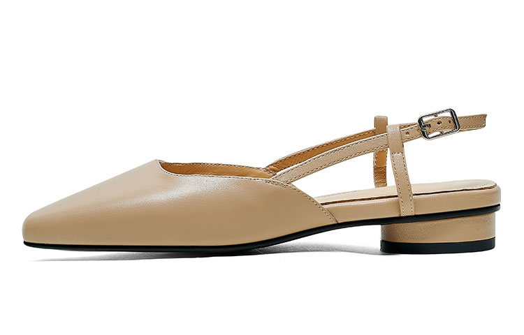 (W) Luiza Barcelos Casual Square Toe 'Simple Black Leather' 圖 13