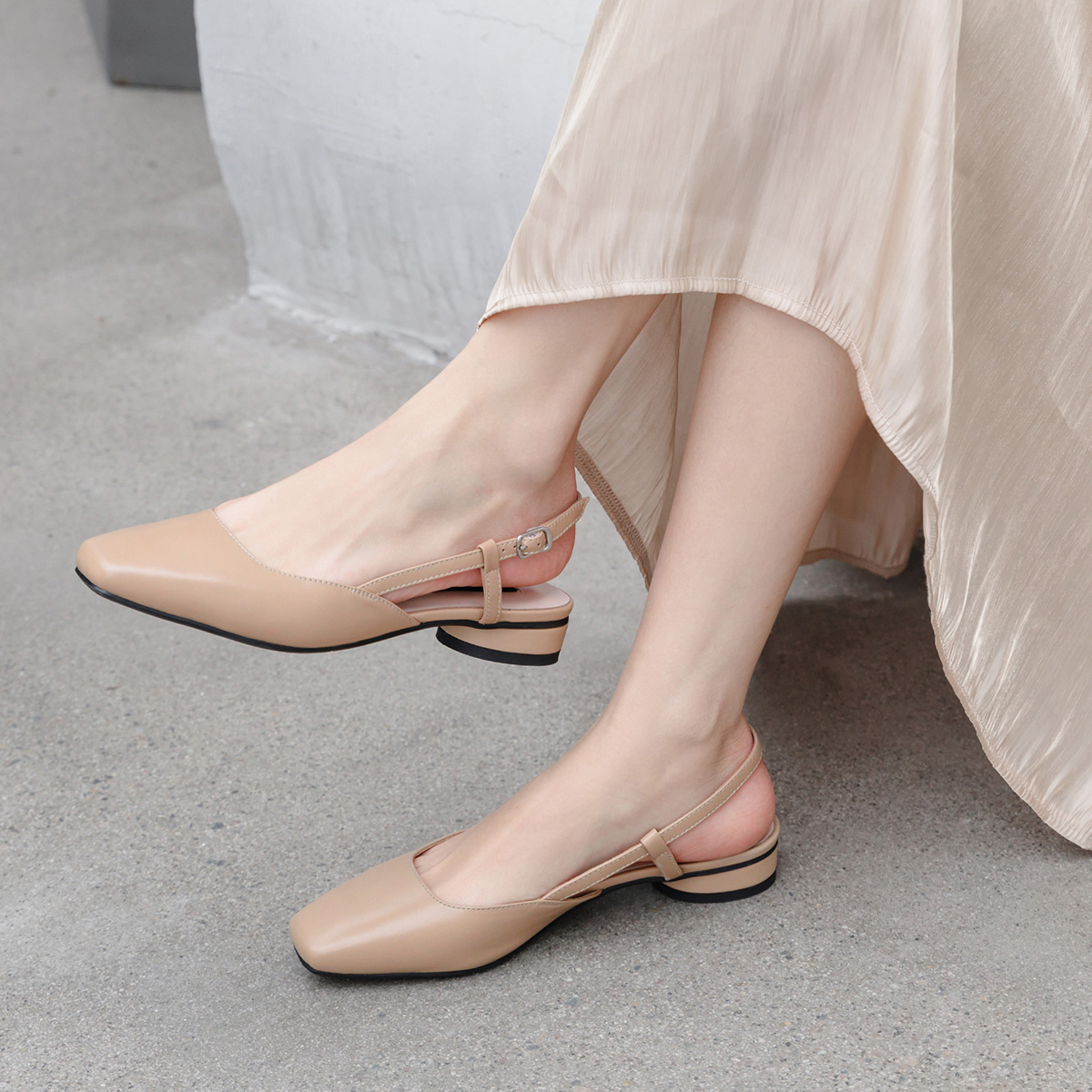 (W) Luiza Barcelos Casual Square Toe 'Simple Black Leather' 圖 18