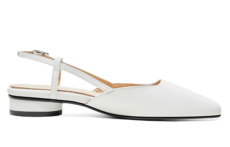 (W) Luiza Barcelos Casual Square Toe 'Simple Black Leather' 圖 2