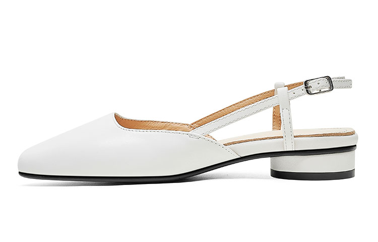 (W) Luiza Barcelos Casual Square Toe 'Simple Black Leather' 圖 3