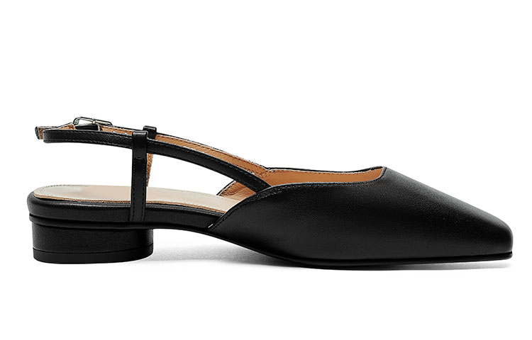 (W) Luiza Barcelos Casual Square Toe 'Simple Black Leather' 圖 8