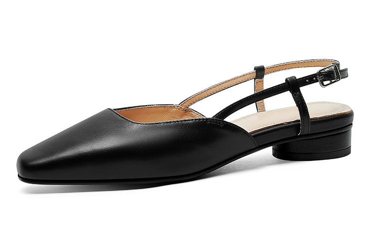 (W) Luiza Barcelos Casual Square Toe 'Simple Black Leather' 圖 9