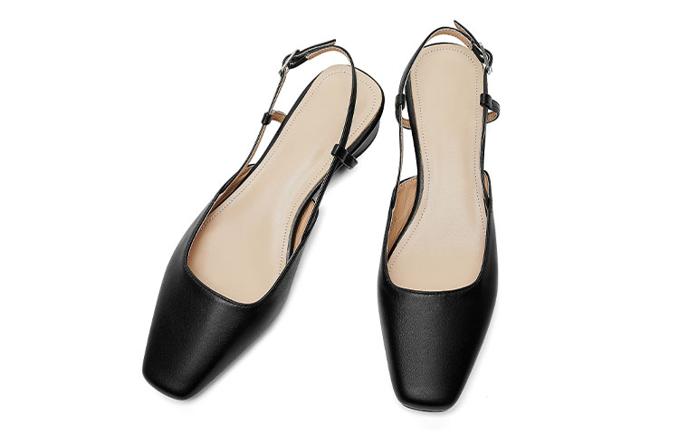 (W) Luiza Barcelos Casual Square Toe 'Simple Black Leather' 圖 10